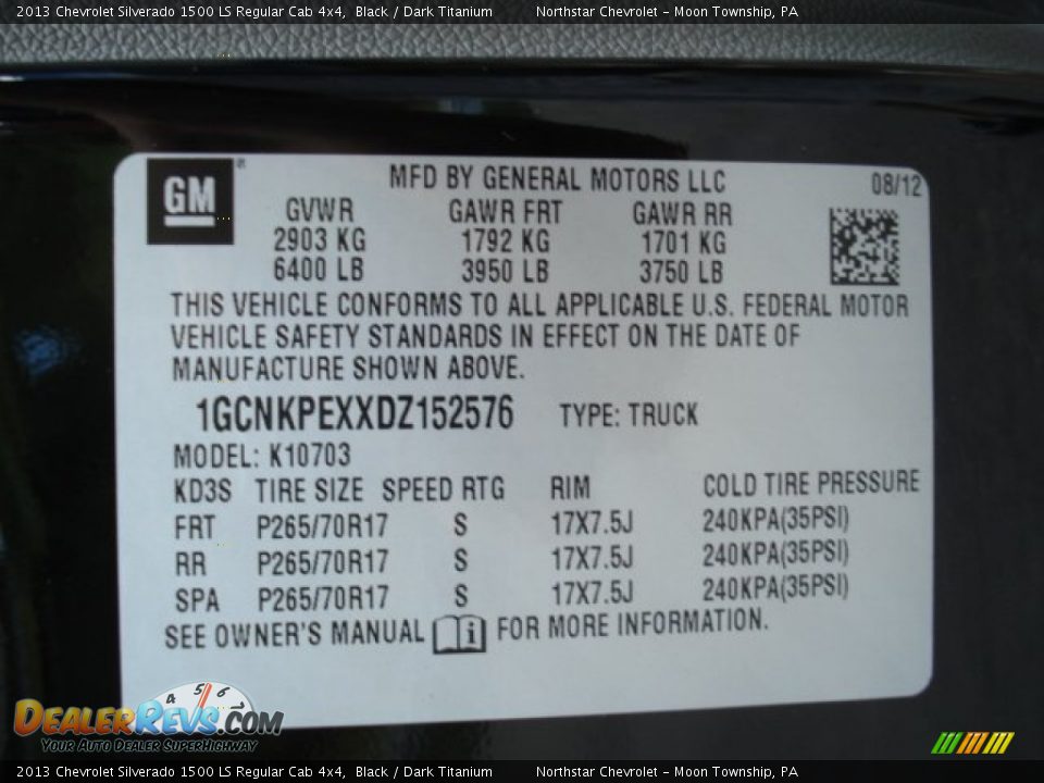 2013 Chevrolet Silverado 1500 LS Regular Cab 4x4 Black / Dark Titanium Photo #20