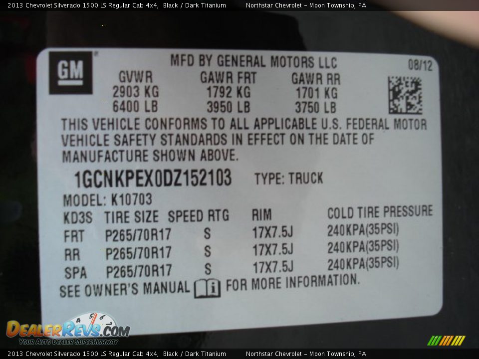 2013 Chevrolet Silverado 1500 LS Regular Cab 4x4 Black / Dark Titanium Photo #20