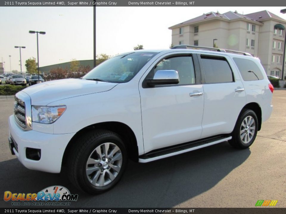 2011 Toyota Sequoia Limited 4WD Super White / Graphite Gray Photo #1