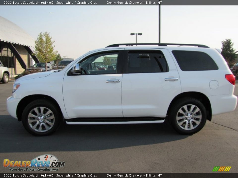 2011 Toyota Sequoia Limited 4WD Super White / Graphite Gray Photo #2