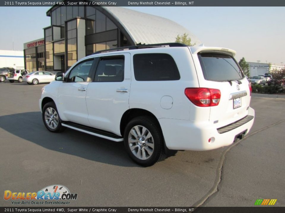 2011 Toyota Sequoia Limited 4WD Super White / Graphite Gray Photo #3