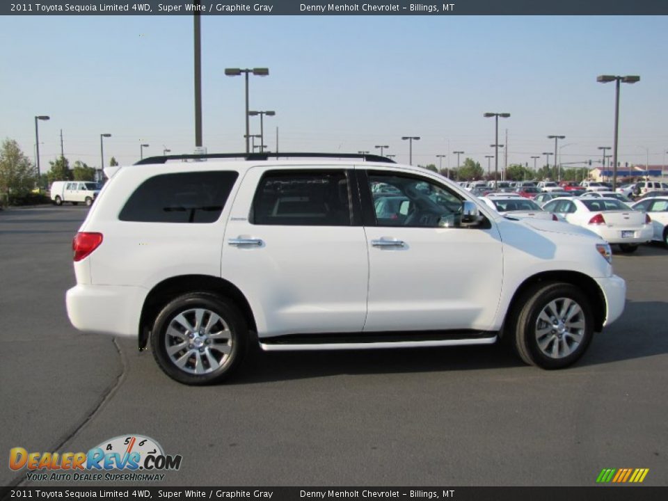 2011 Toyota Sequoia Limited 4WD Super White / Graphite Gray Photo #7