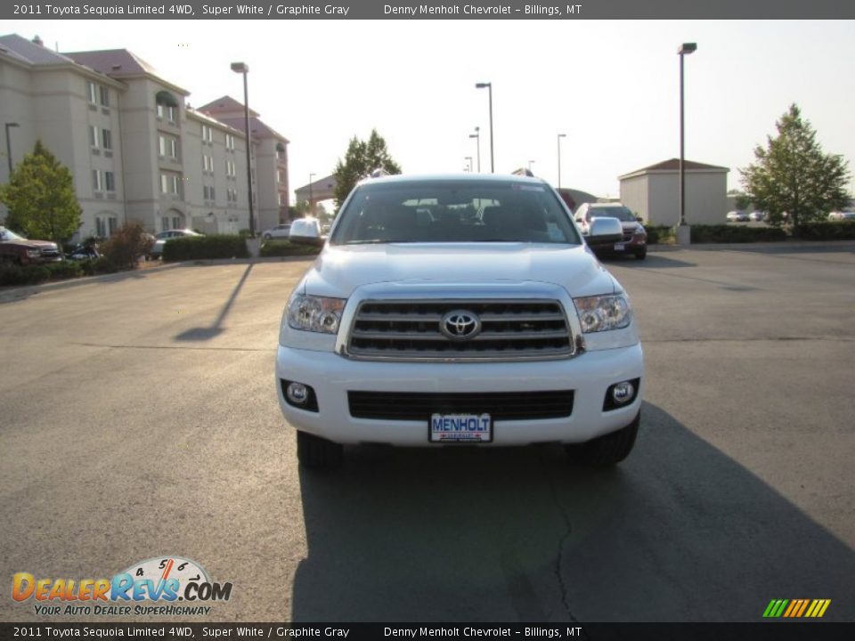 2011 Toyota Sequoia Limited 4WD Super White / Graphite Gray Photo #9