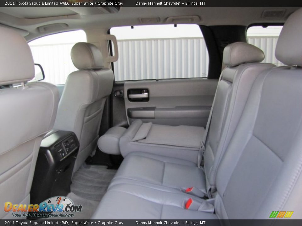 2011 Toyota Sequoia Limited 4WD Super White / Graphite Gray Photo #13