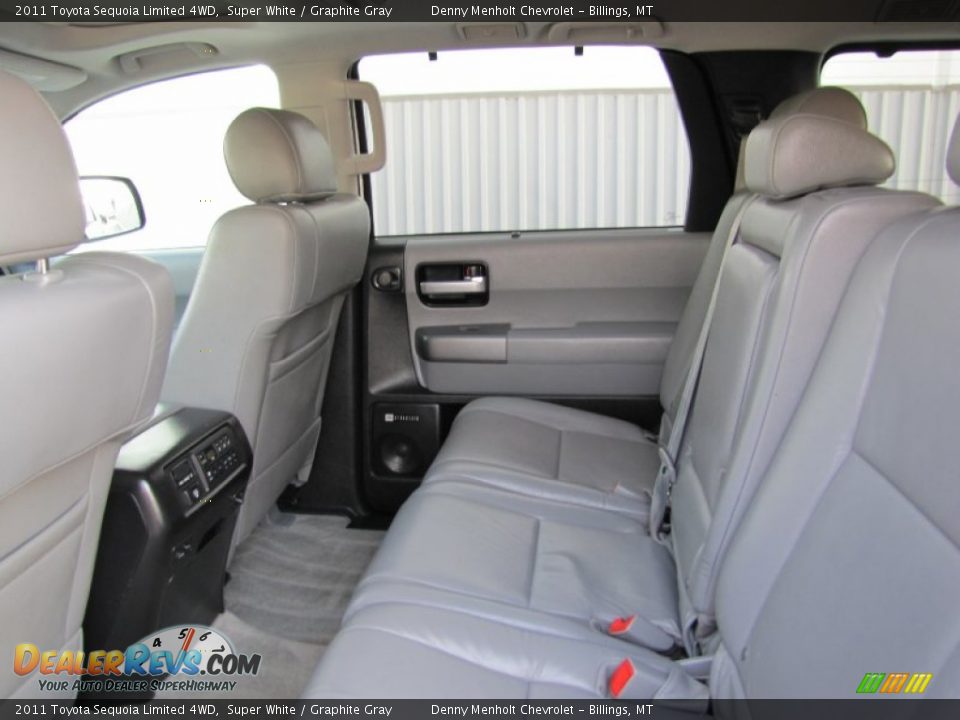 2011 Toyota Sequoia Limited 4WD Super White / Graphite Gray Photo #14