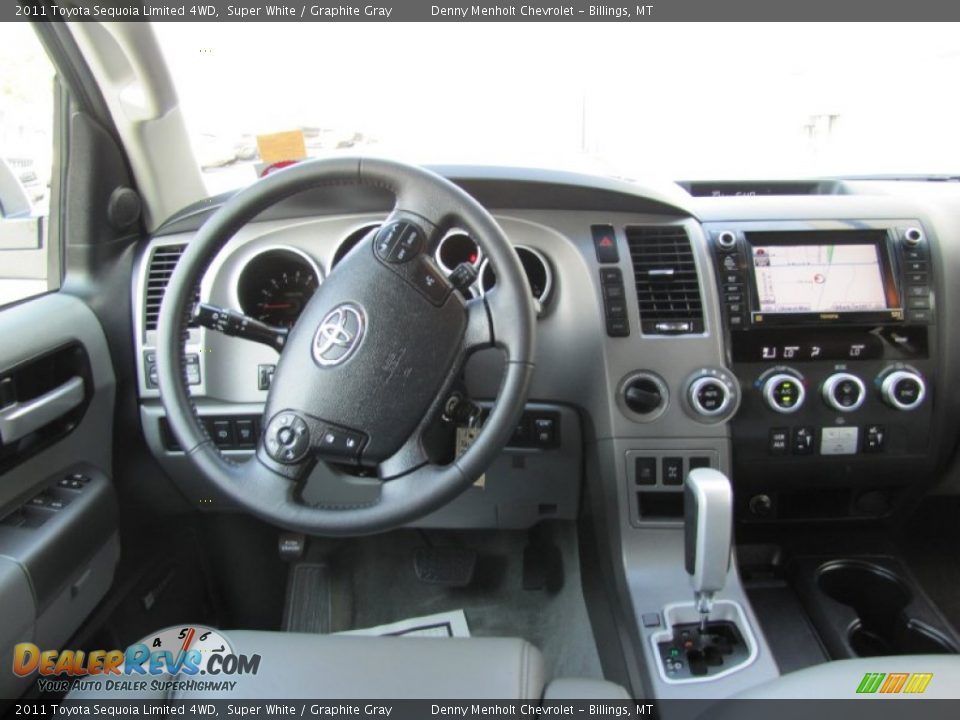2011 Toyota Sequoia Limited 4WD Super White / Graphite Gray Photo #17