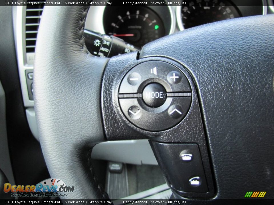 2011 Toyota Sequoia Limited 4WD Super White / Graphite Gray Photo #22