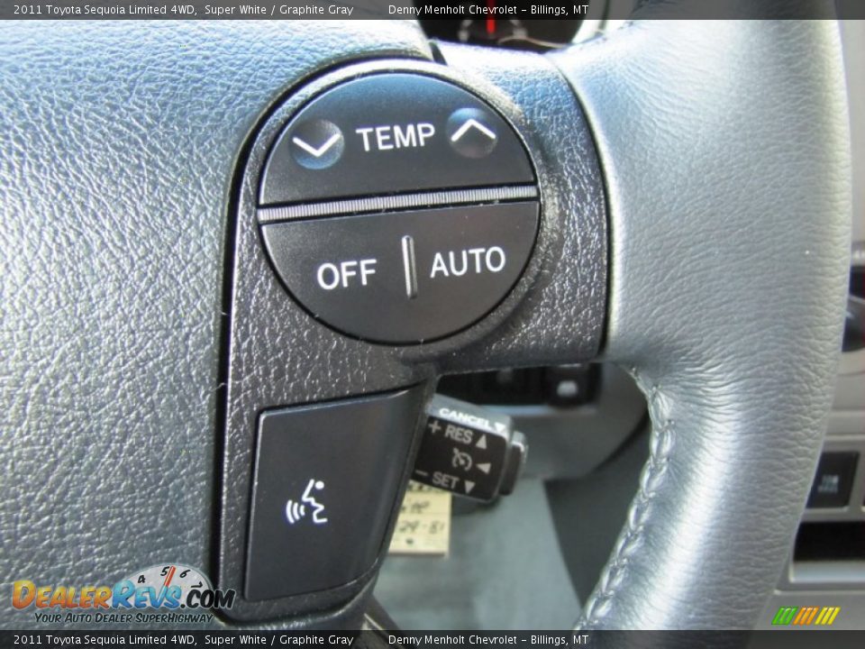 2011 Toyota Sequoia Limited 4WD Super White / Graphite Gray Photo #23