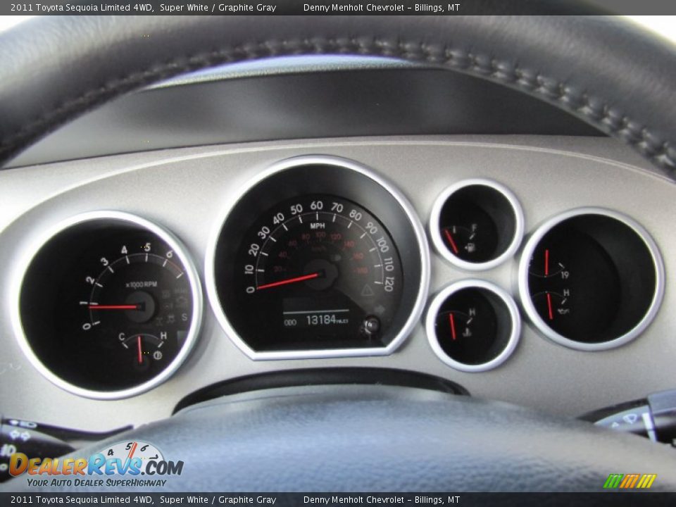 2011 Toyota Sequoia Limited 4WD Super White / Graphite Gray Photo #24