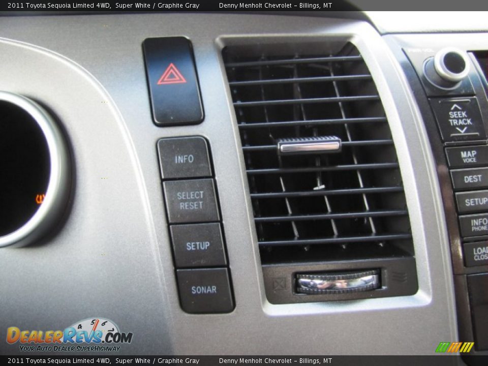 2011 Toyota Sequoia Limited 4WD Super White / Graphite Gray Photo #25
