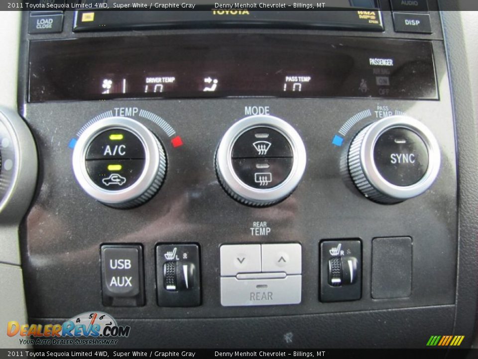 2011 Toyota Sequoia Limited 4WD Super White / Graphite Gray Photo #28