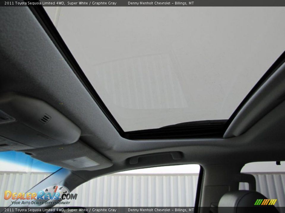 2011 Toyota Sequoia Limited 4WD Super White / Graphite Gray Photo #29