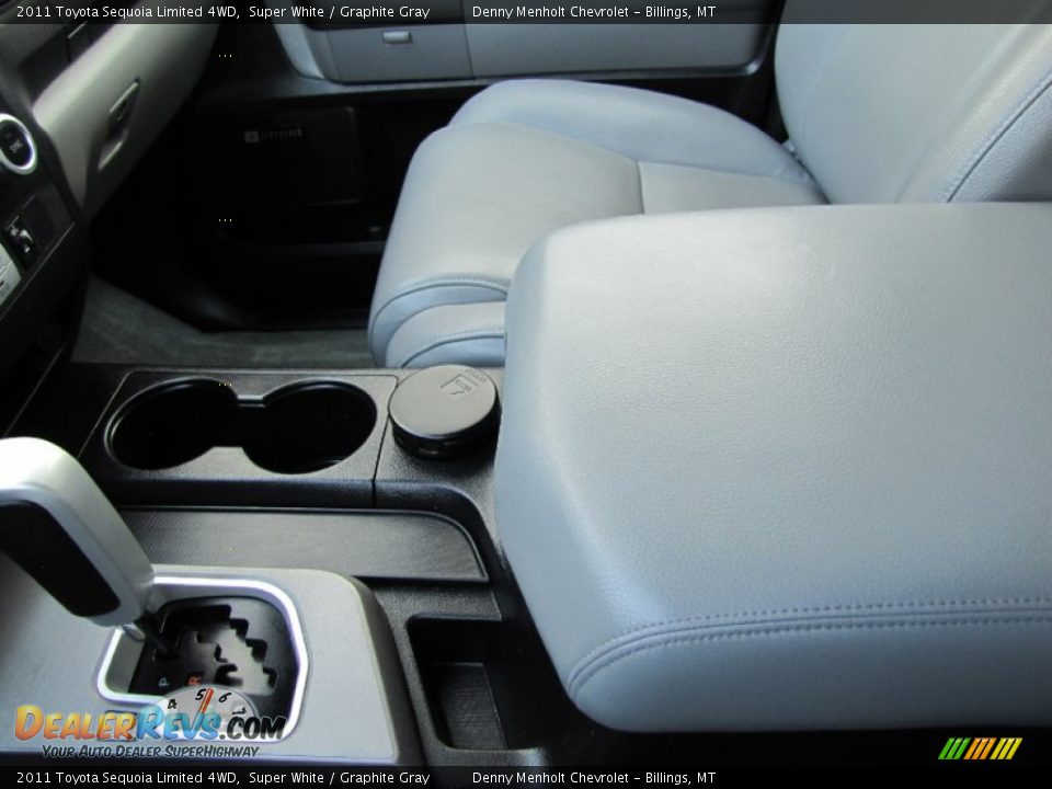 2011 Toyota Sequoia Limited 4WD Super White / Graphite Gray Photo #31