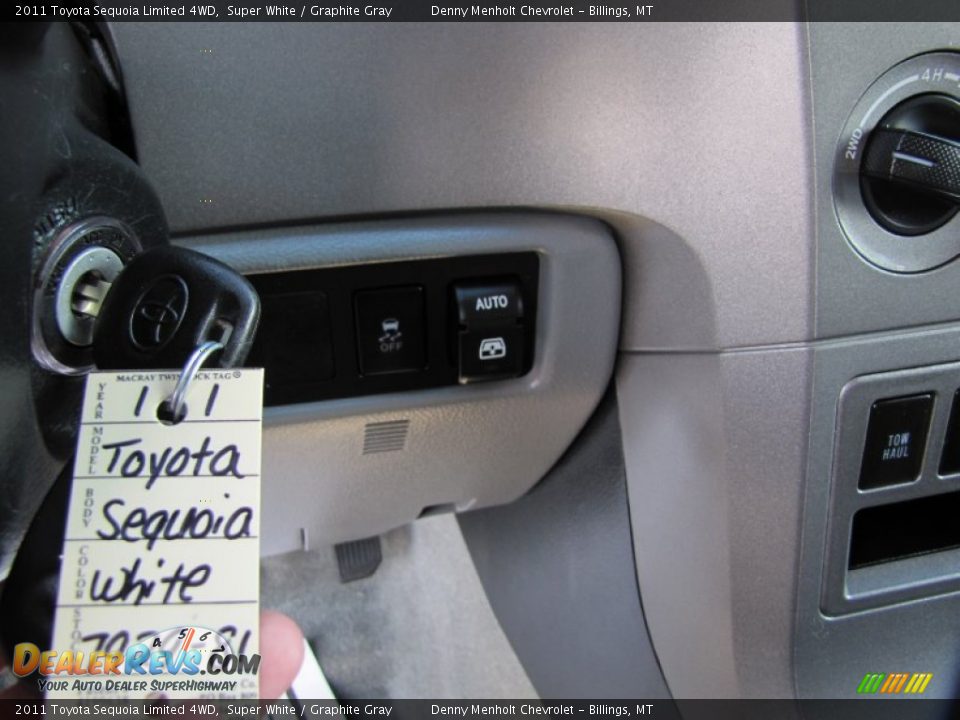 2011 Toyota Sequoia Limited 4WD Super White / Graphite Gray Photo #35