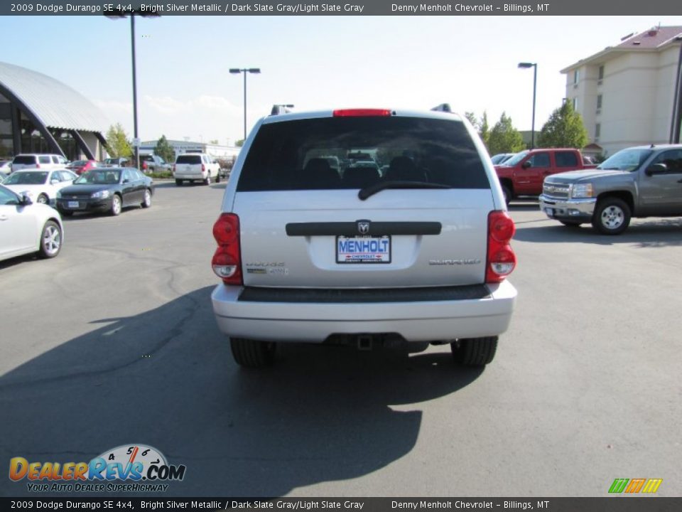 2009 Dodge Durango SE 4x4 Bright Silver Metallic / Dark Slate Gray/Light Slate Gray Photo #4