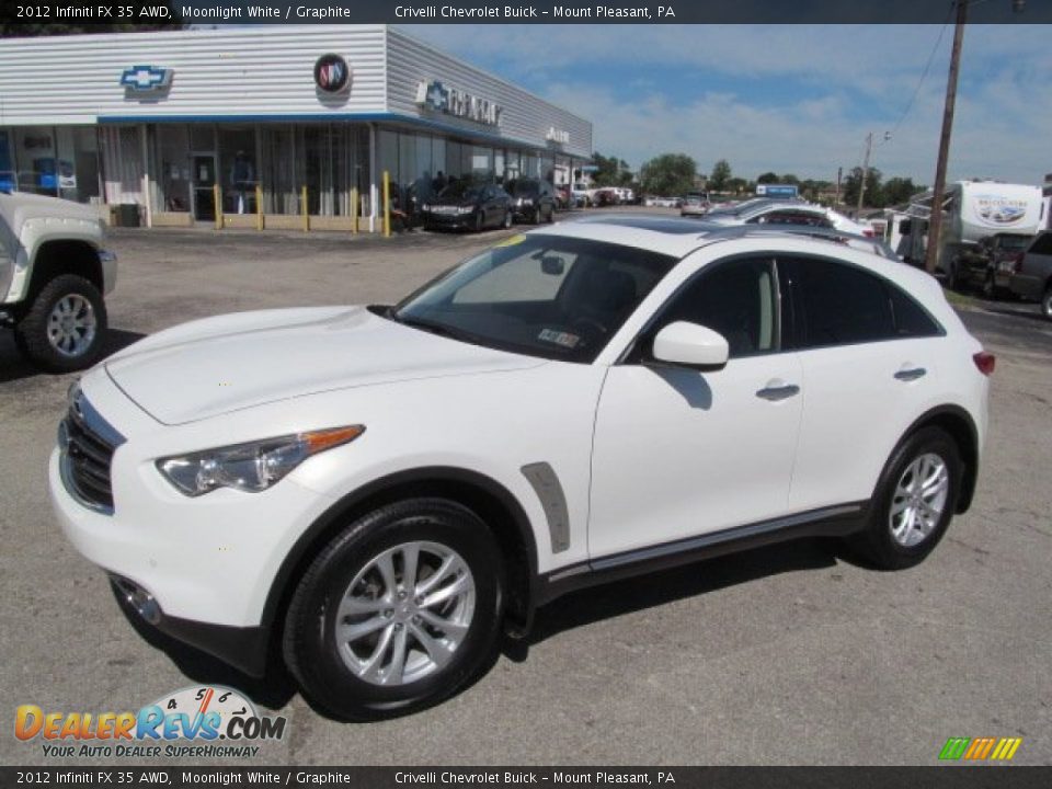 2012 Infiniti FX 35 AWD Moonlight White / Graphite Photo #1