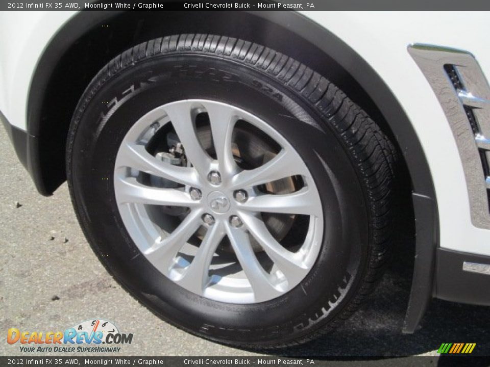 2012 Infiniti FX 35 AWD Moonlight White / Graphite Photo #3