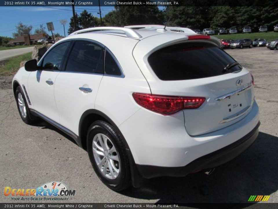 2012 Infiniti FX 35 AWD Moonlight White / Graphite Photo #5