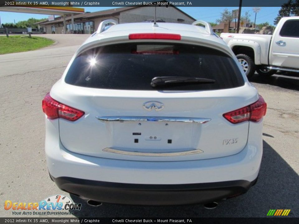 2012 Infiniti FX 35 AWD Moonlight White / Graphite Photo #6