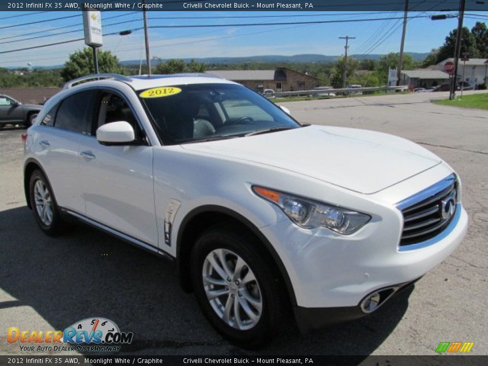 2012 Infiniti FX 35 AWD Moonlight White / Graphite Photo #9