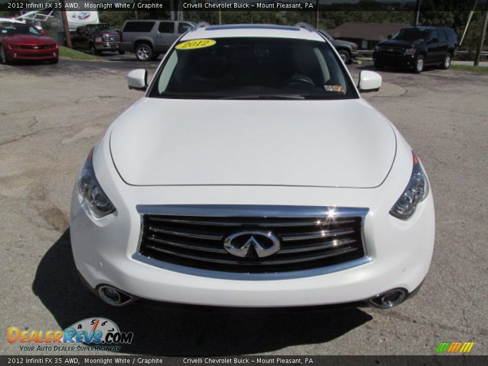 2012 Infiniti FX 35 AWD Moonlight White / Graphite Photo #10