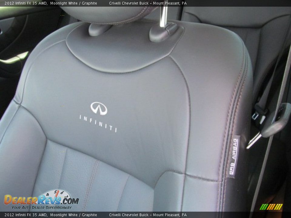 2012 Infiniti FX 35 AWD Moonlight White / Graphite Photo #15