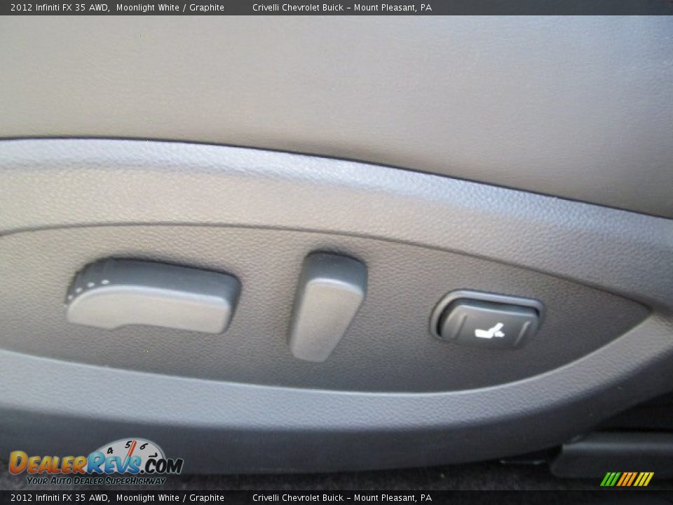 2012 Infiniti FX 35 AWD Moonlight White / Graphite Photo #16