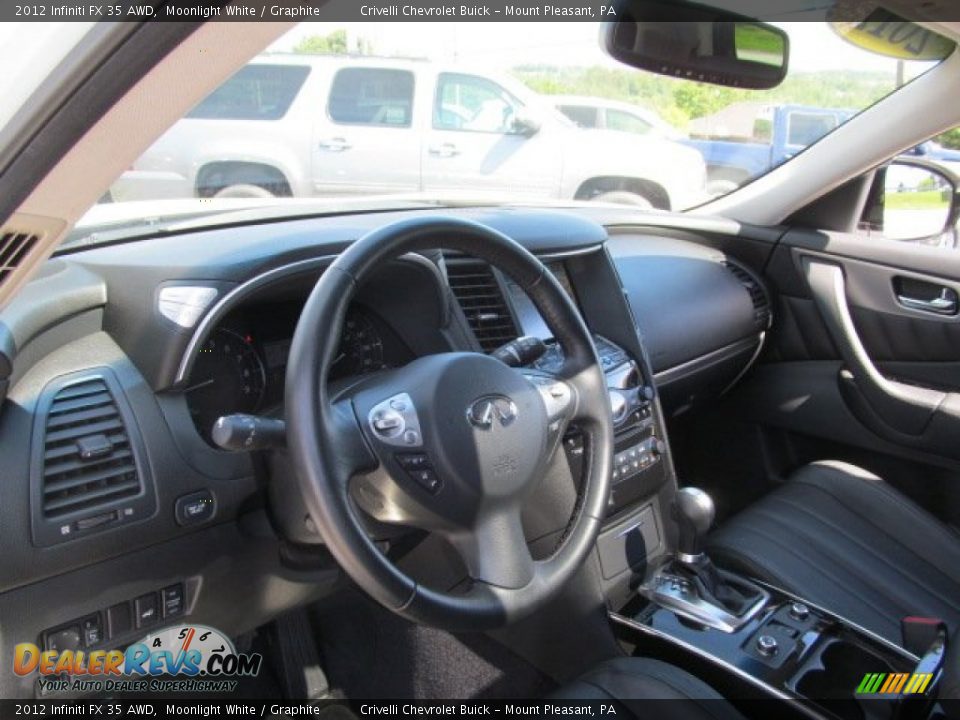 2012 Infiniti FX 35 AWD Moonlight White / Graphite Photo #17