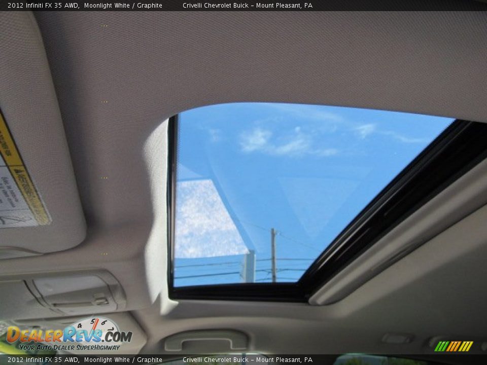 2012 Infiniti FX 35 AWD Moonlight White / Graphite Photo #24