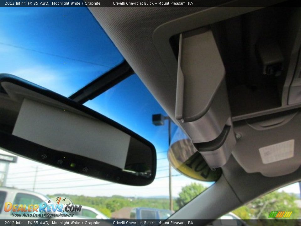 2012 Infiniti FX 35 AWD Moonlight White / Graphite Photo #28