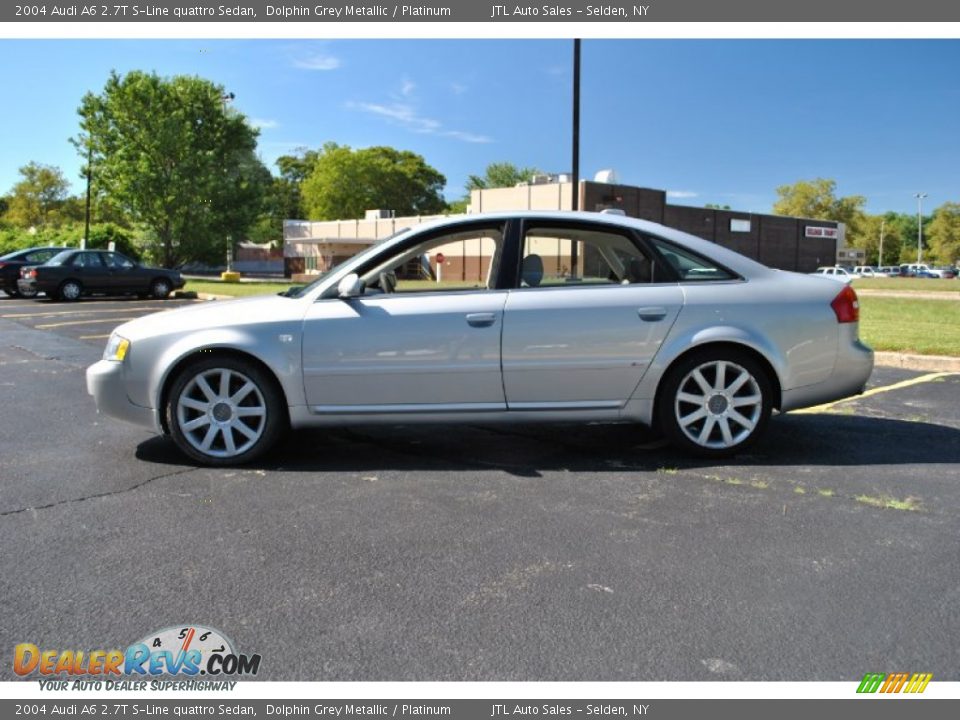 2004 Audi A6 2.7T S-Line quattro Sedan Dolphin Grey Metallic / Platinum Photo #3