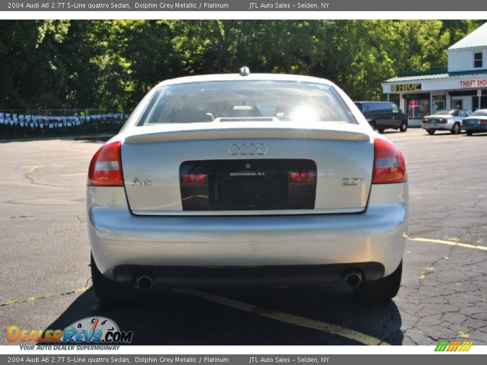 2004 Audi A6 2.7T S-Line quattro Sedan Dolphin Grey Metallic / Platinum Photo #5