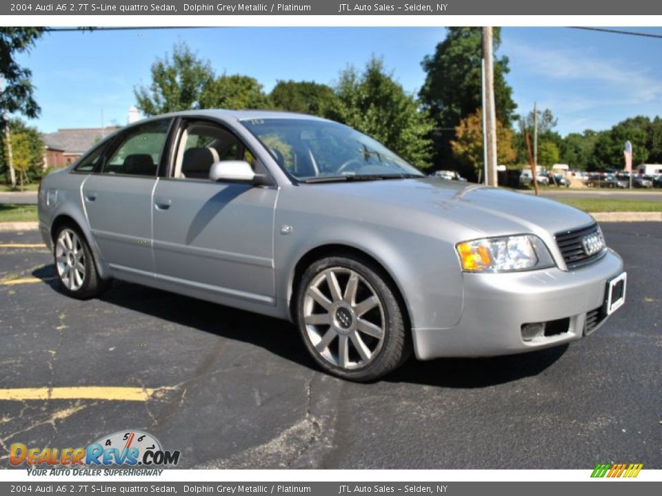 2004 Audi A6 2.7T S-Line quattro Sedan Dolphin Grey Metallic / Platinum Photo #7