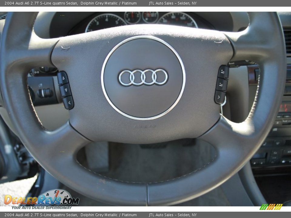 2004 Audi A6 2.7T S-Line quattro Sedan Dolphin Grey Metallic / Platinum Photo #12