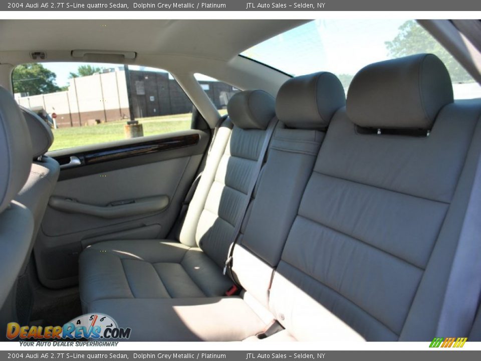 2004 Audi A6 2.7T S-Line quattro Sedan Dolphin Grey Metallic / Platinum Photo #14