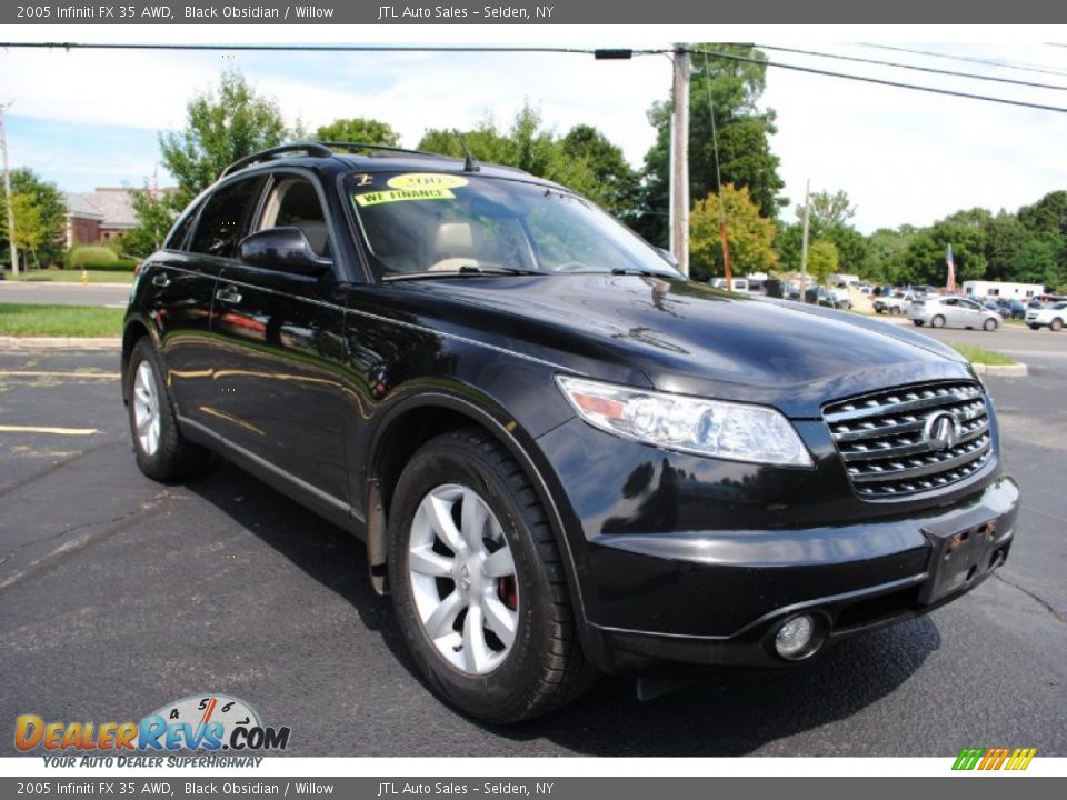 2005 Infiniti FX 35 AWD Black Obsidian / Willow Photo #7