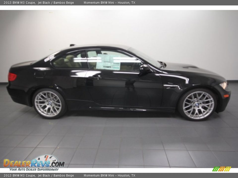 2013 BMW M3 Coupe Jet Black / Bamboo Beige Photo #2