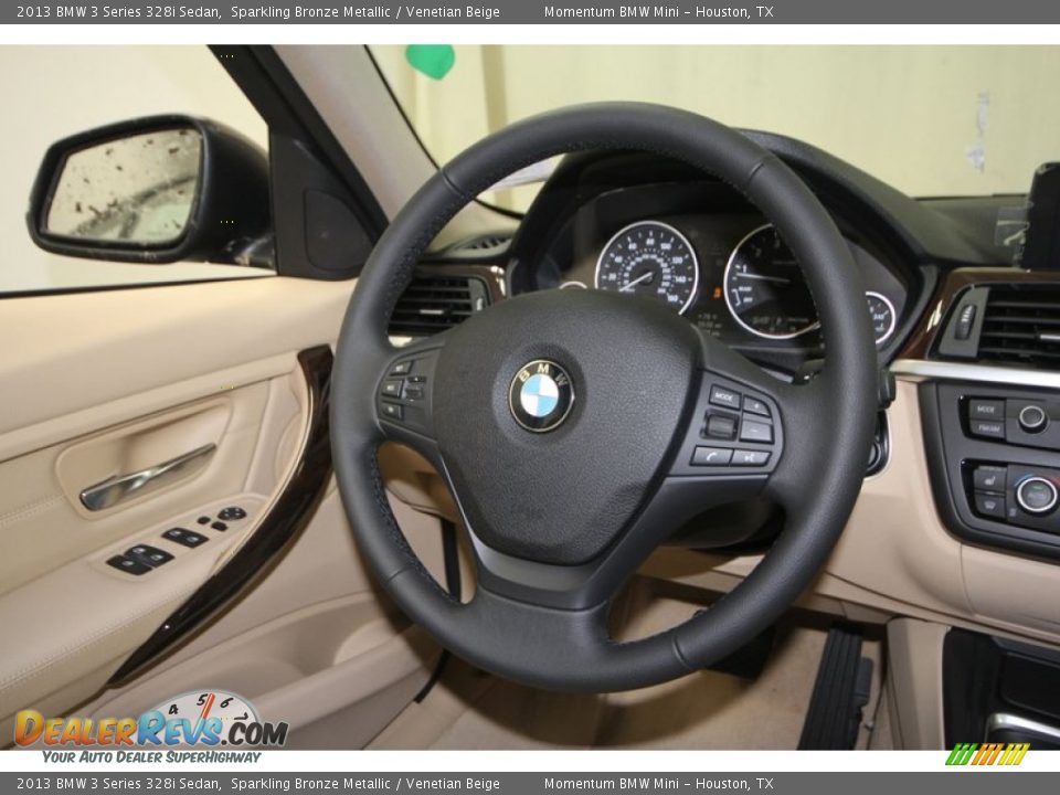 2013 BMW 3 Series 328i Sedan Sparkling Bronze Metallic / Venetian Beige Photo #25