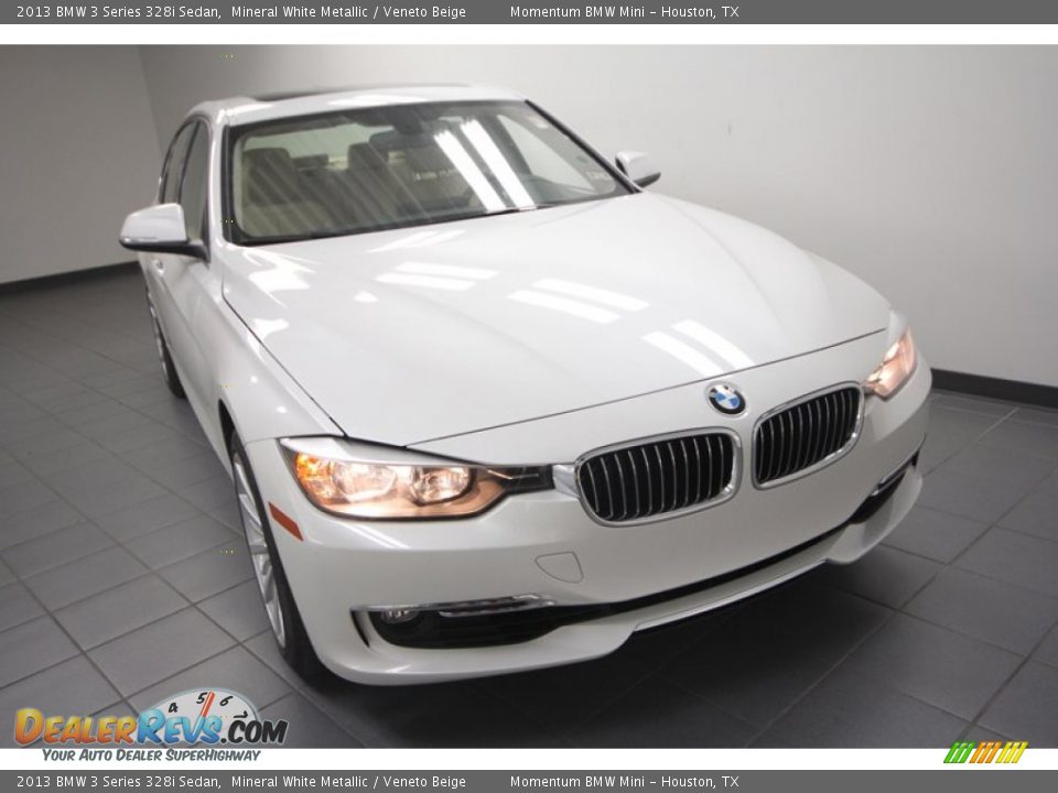 2013 BMW 3 Series 328i Sedan Mineral White Metallic / Veneto Beige Photo #5