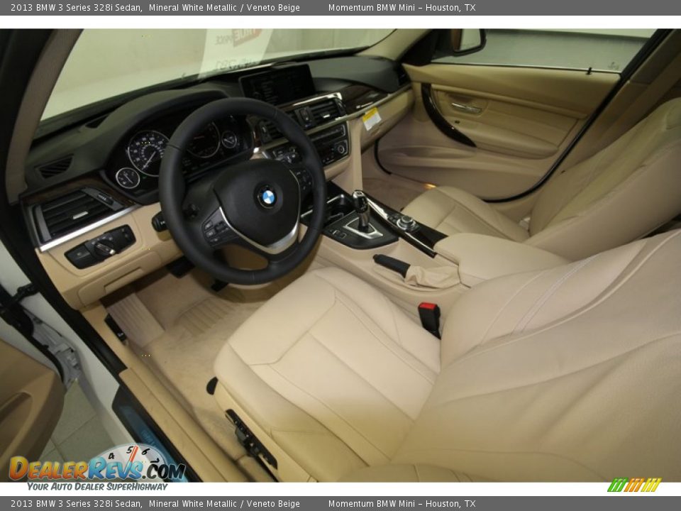 2013 BMW 3 Series 328i Sedan Mineral White Metallic / Veneto Beige Photo #11