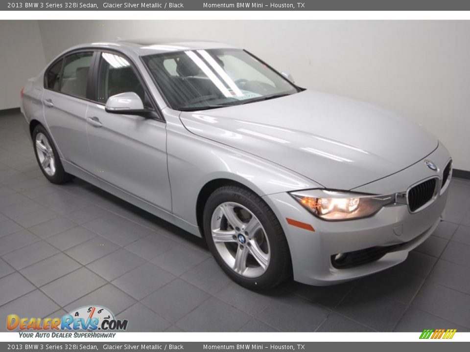 2013 BMW 3 Series 328i Sedan Glacier Silver Metallic / Black Photo #6