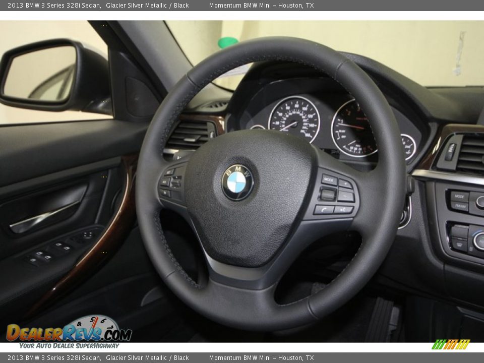 2013 BMW 3 Series 328i Sedan Glacier Silver Metallic / Black Photo #26