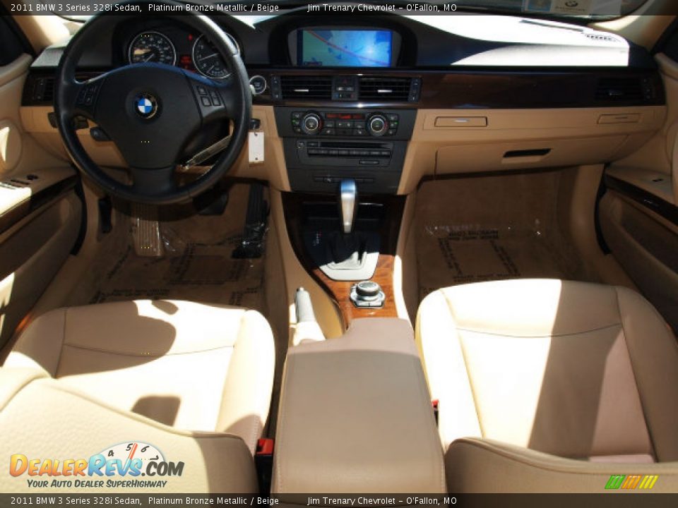 2011 BMW 3 Series 328i Sedan Platinum Bronze Metallic / Beige Photo #10