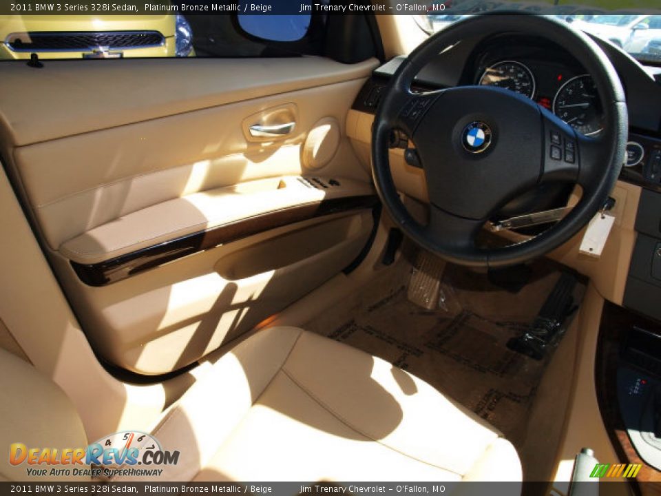2011 BMW 3 Series 328i Sedan Platinum Bronze Metallic / Beige Photo #11