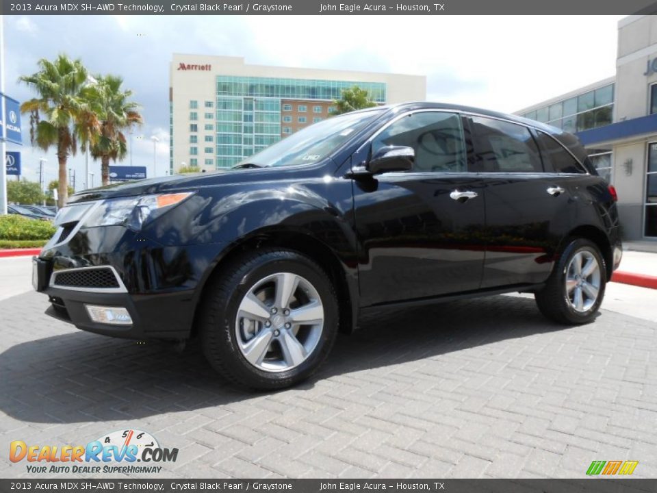 2013 Acura MDX SH-AWD Technology Crystal Black Pearl / Graystone Photo #3