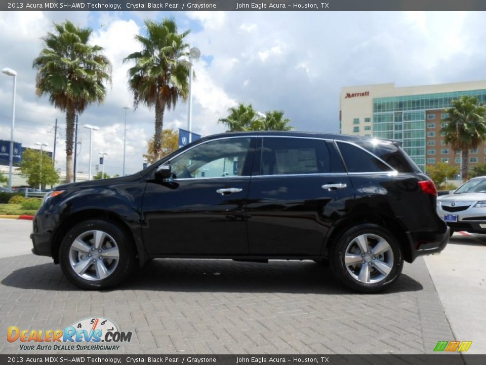 2013 Acura MDX SH-AWD Technology Crystal Black Pearl / Graystone Photo #4