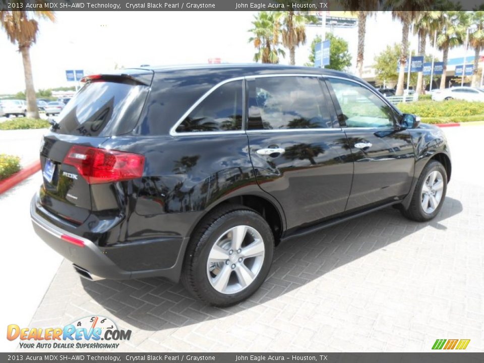 2013 Acura MDX SH-AWD Technology Crystal Black Pearl / Graystone Photo #7