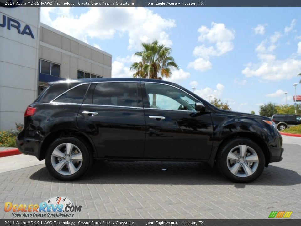 2013 Acura MDX SH-AWD Technology Crystal Black Pearl / Graystone Photo #8