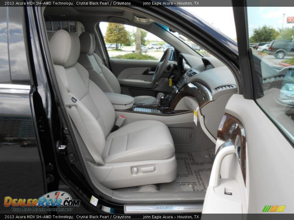 2013 Acura MDX SH-AWD Technology Crystal Black Pearl / Graystone Photo #13