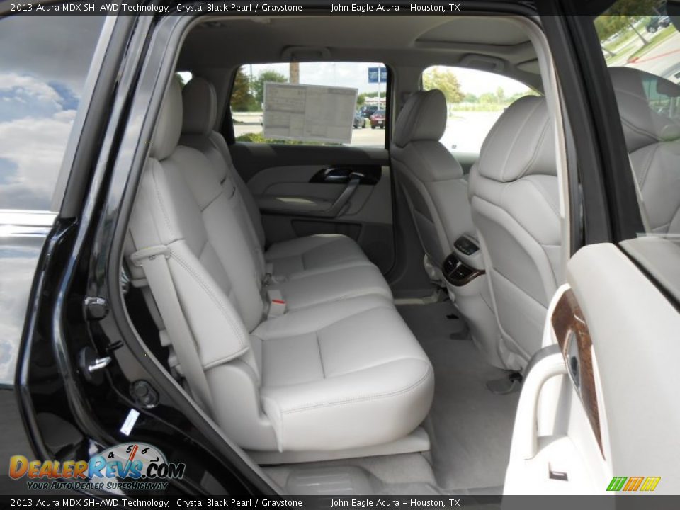 2013 Acura MDX SH-AWD Technology Crystal Black Pearl / Graystone Photo #14